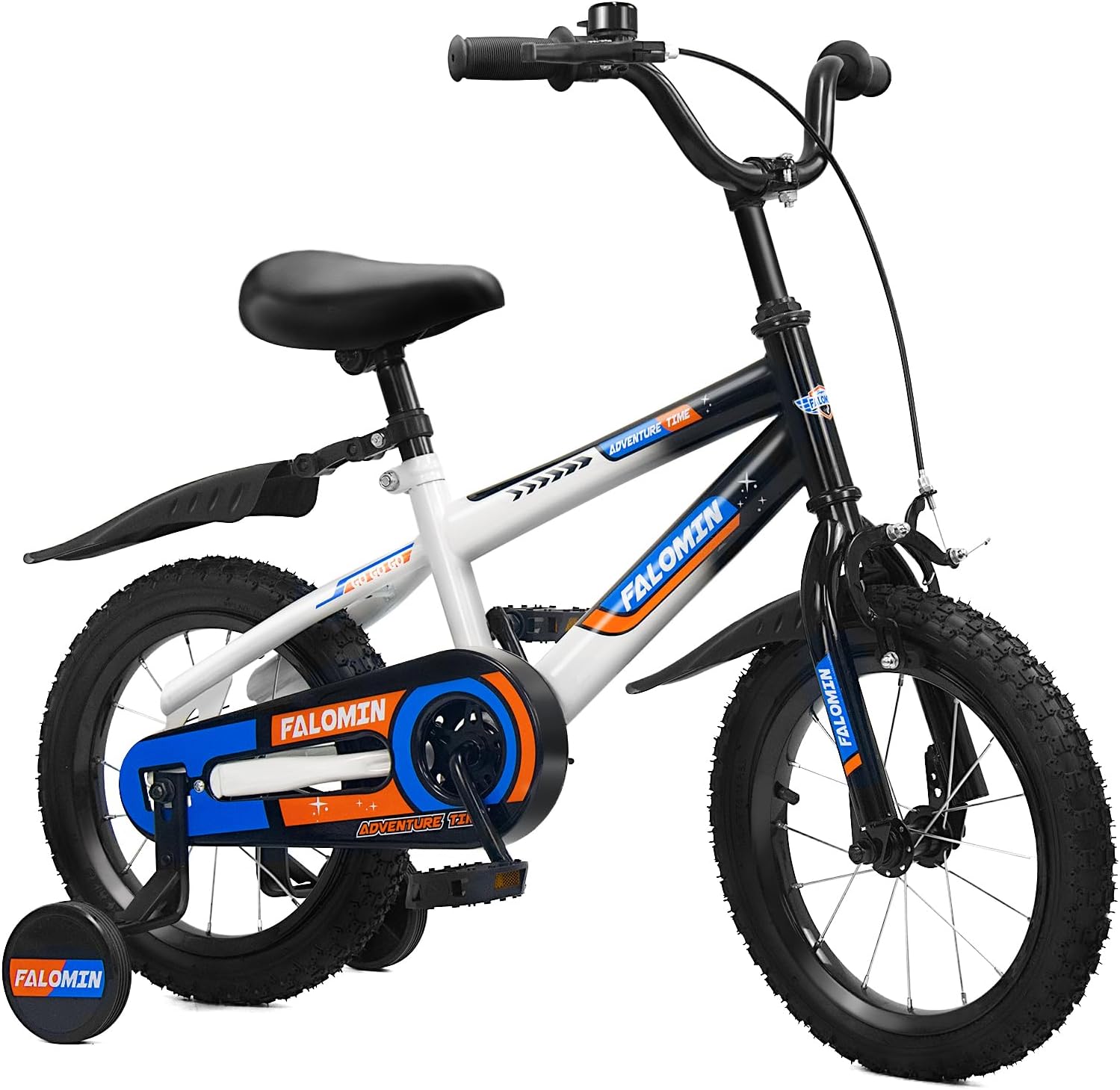 12/14/16 Inch Children's Bike for Toddlers Kids Ages 3-8, Safe Non-Slip Tires, Removable Training Wheels, Coaster Brake, Easy Assembly, Perfect for Boys and Girls, Blue and White