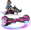 Scooter Seat Attachment, Scooter with Go Kart for Kids Boys Girls Adults, LED Lights, Bluetooth(Include Go-Kart)