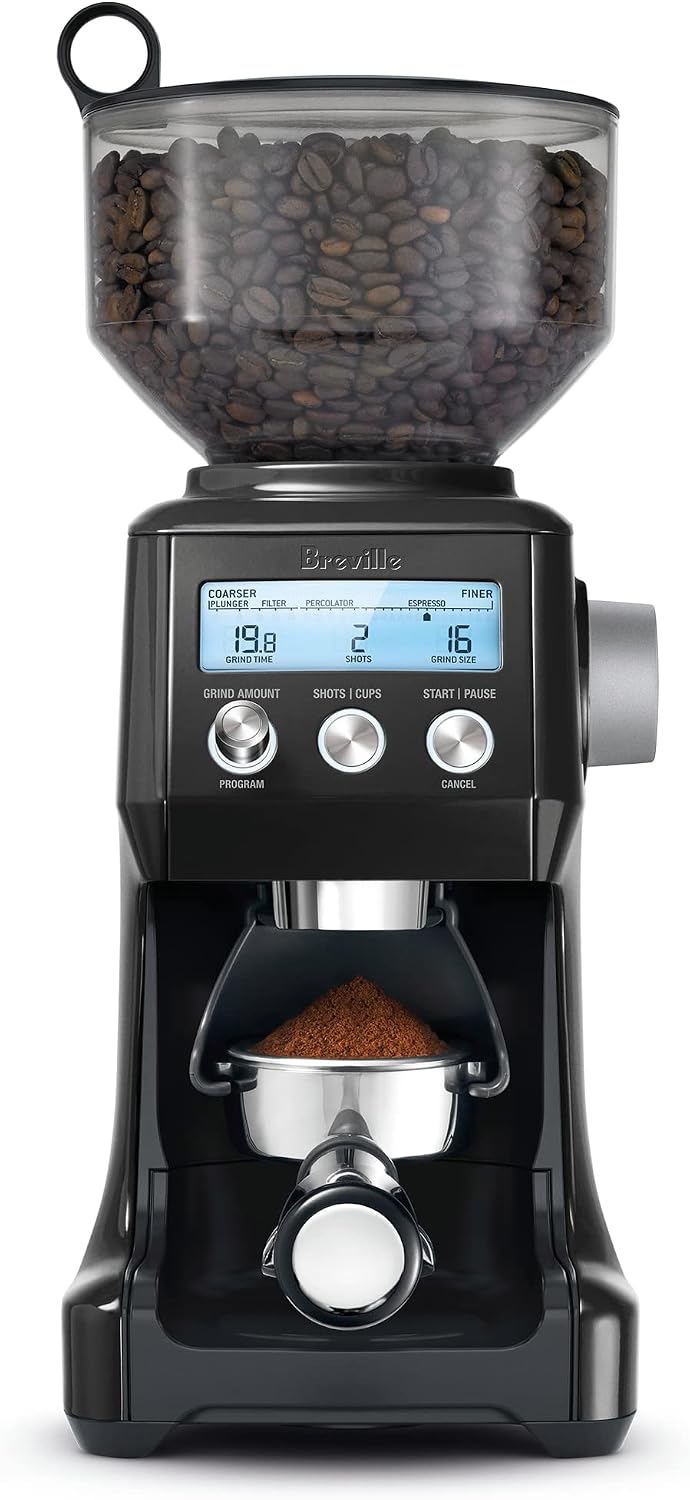 Breville Smart Grinder Pro Coffee Bean Grinder, BCG820BKSXL, Black Sesame