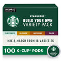 Starbucks Coffee, Keurig K-Cup Pods, Custom Build Your Own Variety Pack, 100 Pods
