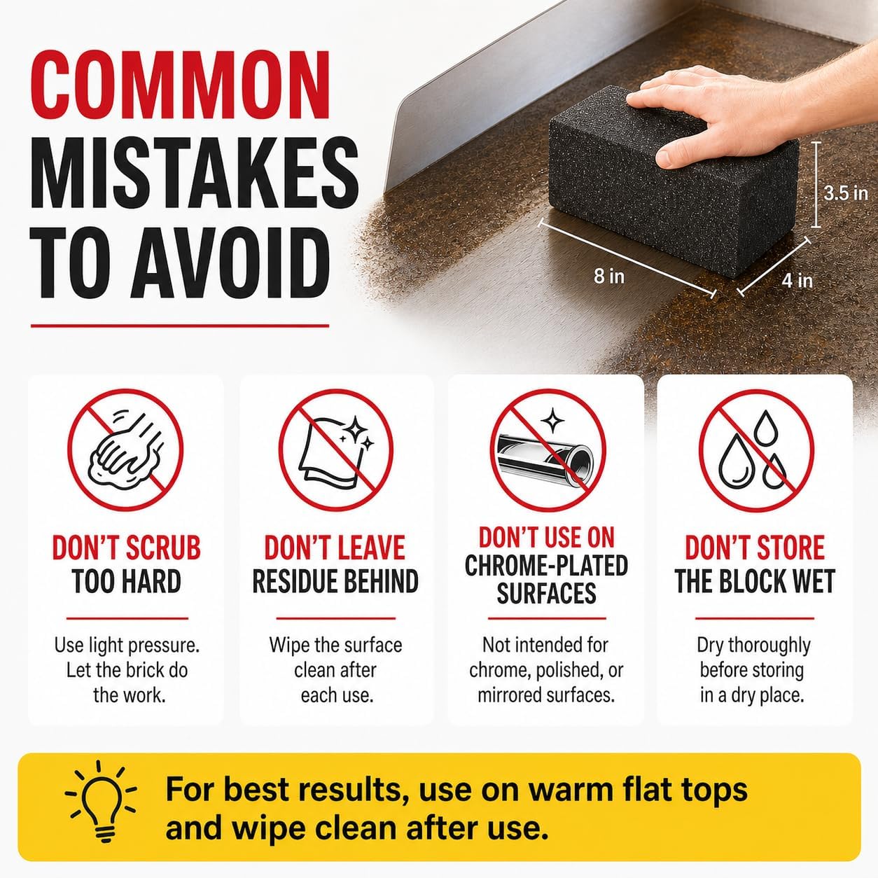 Commercial Grade Heavy Duty Grill Cleaning Brick Bulk 24 Pack, Pumice Stone Cleaner Tool Cleans and Sanitizes Restaurant Flat Top Grills or Griddles Effectively without Harsh Chemicals or Abrasives