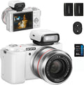 ORDRO G730 5K Digital Camera for Photography, 64MP Auto & Manual Focus Digital Camera for YouTube with 3.2'' 270° Flip Screen, 12X Optical Zoom Compact Travel Camera with 64G Card, 2 Batteries & Flash