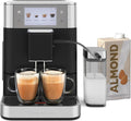 KitchenAid Fully Automatic Espresso Machine KF8 with Milk Attachment & Plant Based Milk Options, KES8558BK, Cast Iron Black
