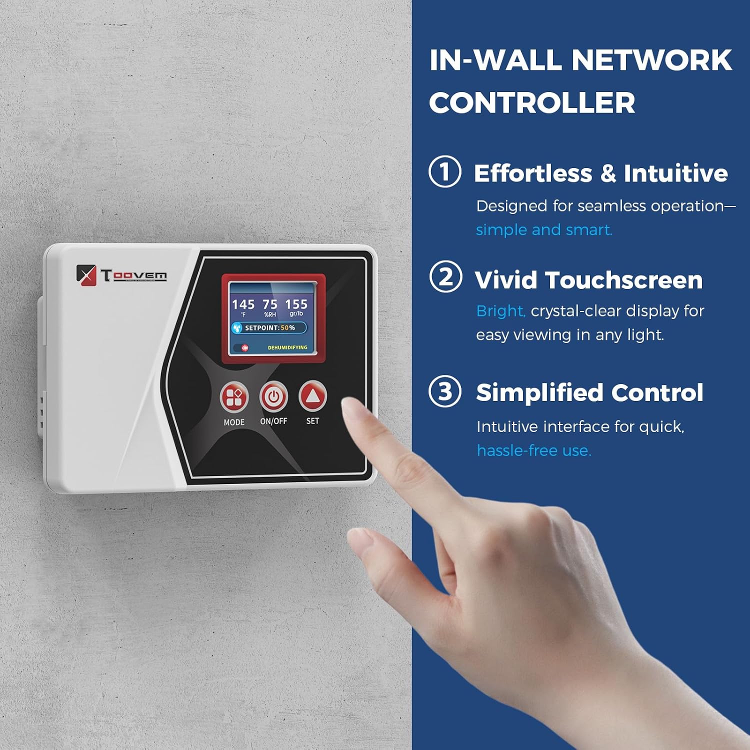 ALORAIR Wired Remote Controller for Digital Humidity, Temperature, for Galaxy 60 / Galaxy 60P / Galaxy 85P Basement Crawl Space Dehumidifier