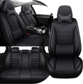 Car Seat Cover Full Set for Buick Envista Seat Covers 2024-2025, Nappa Leather Waterproof Seat Covers for Cars, Airbag Compatible, Universal Automotive Seat Covers (Luxury 5 Seats/Black)
