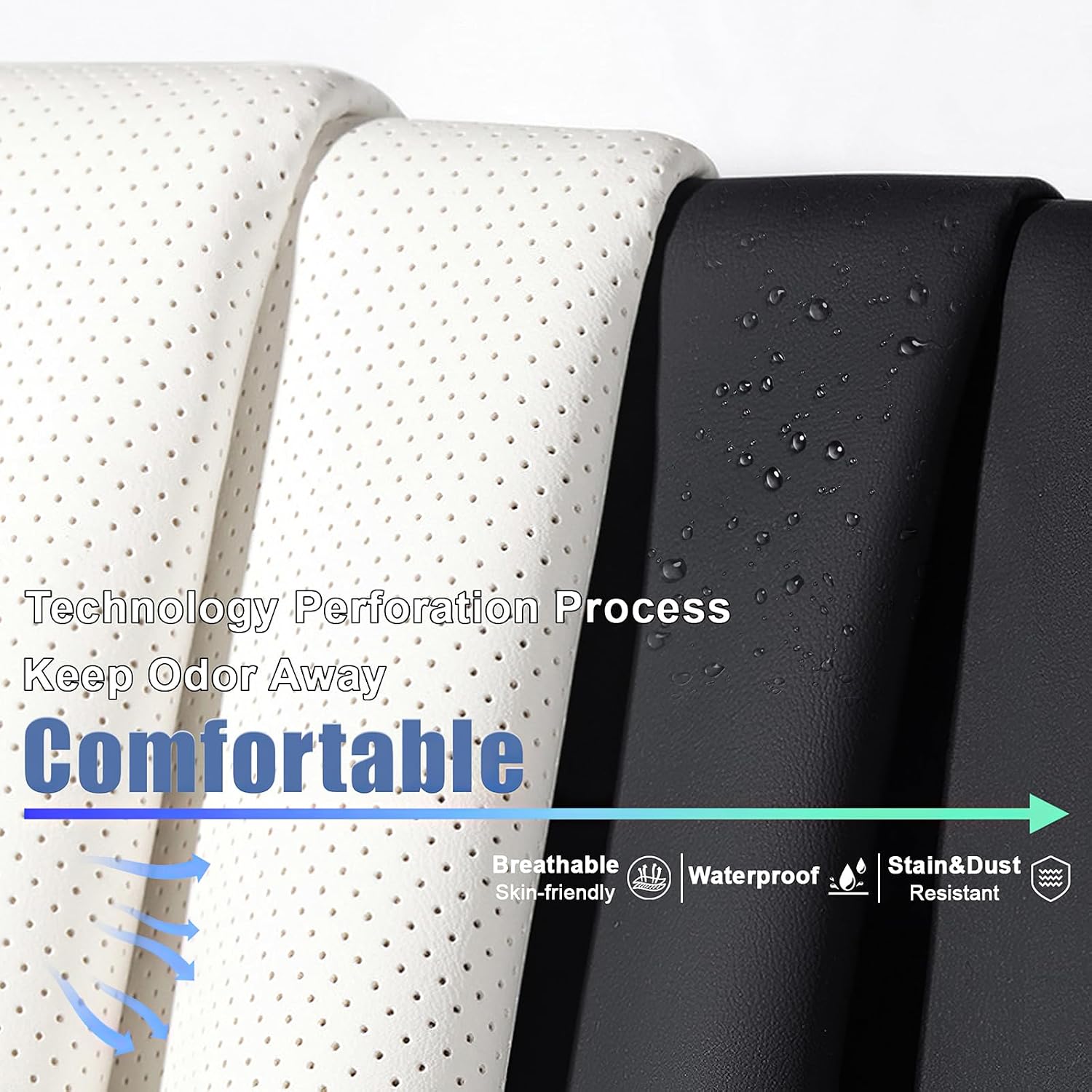 2 Seat Covers for Infiniti QX80 2000-2026 Breathable Car Seat Covers,Anti-Slip Waterproof Car Seat Protectors with Airbag,Automotive Vehicle Cushion with Storage Pockets (Standard,Black)