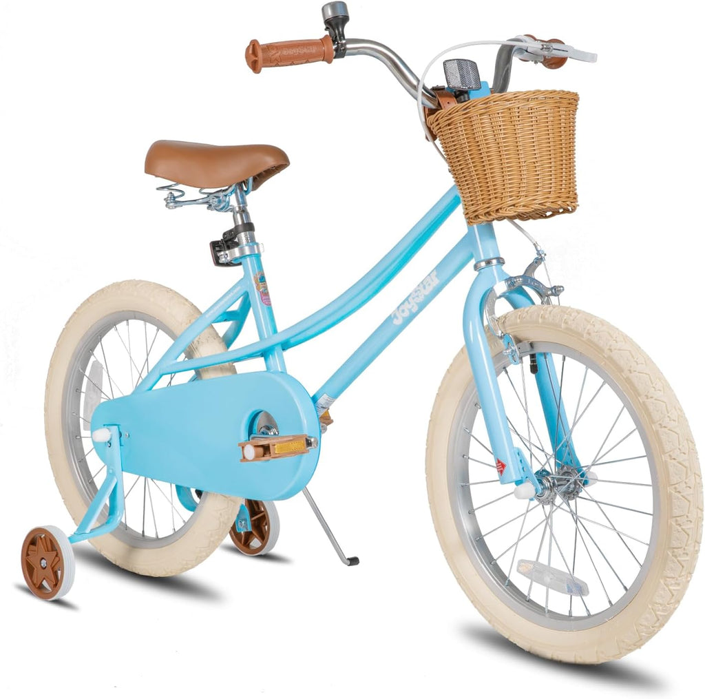 JOYSTAR Girls Bike for 2-12 Years Old Toddlers and Kids, 12' 14' 16' 18' 20' Retro Style Kids Bike with Training Wheels, 18 20 Inch Children Bicycle with Kickstand
