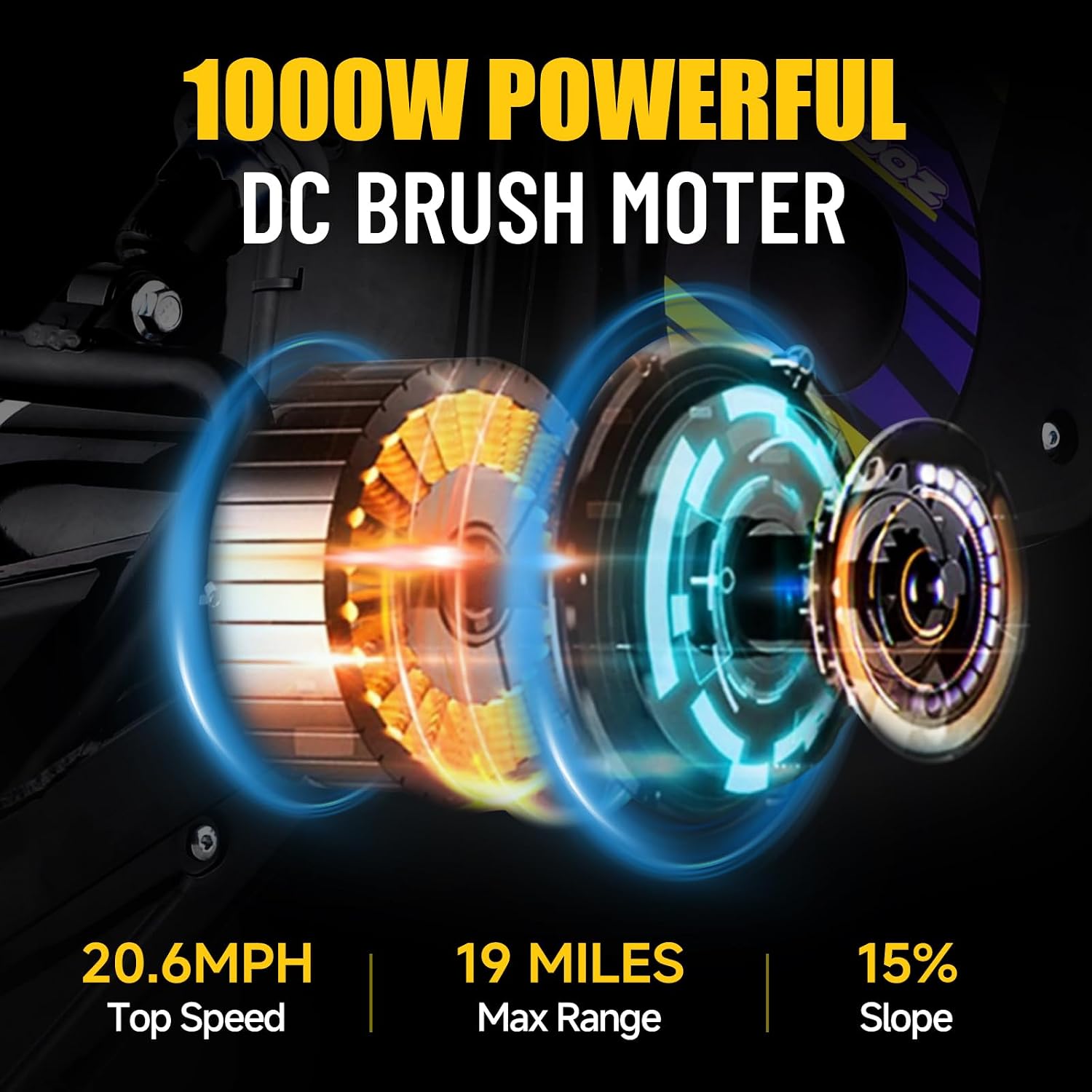 KOOZ HP112E PRO 36V 1000W Electric Dirt Bike for Kids, 3 Speed Modes Teen Electric Motorcycle Up to 20.6 MPH& 19 Miles Long-Range, Dual Suspension & Disc Brake, 16' Sturdy Tire