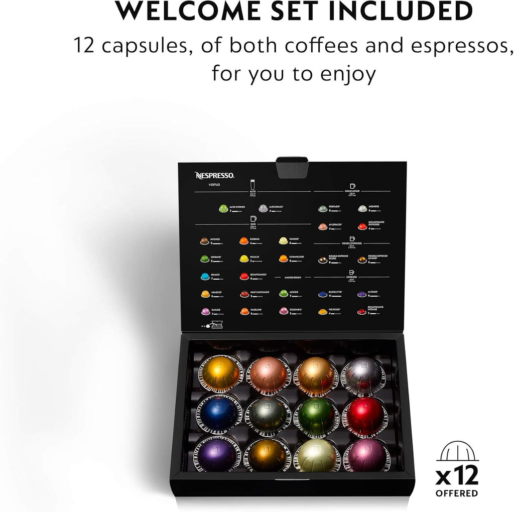 Nespresso Vertuo Plus Deluxe Coffee and Espresso Maker by De'Longhi, Matte Black, 3.8 Pounds