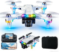 Drones for kids 8-12 with camera – Drone with camera for kids & Beginners, Mini kids drone with Fancy LED Lights, 2.4' Built-In FPV Screen, Dual Batteries, Indoor & Outdoor Toy Gift