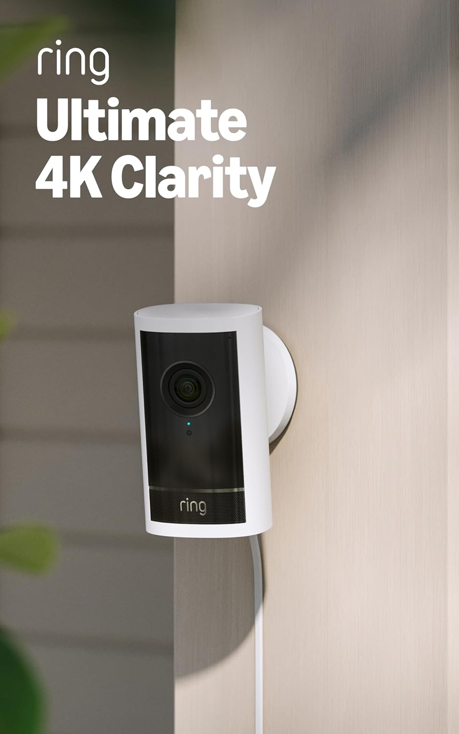 Ring Outdoor Cam Pro, Plug-In (Newest Model), White with Spotlight Cam Pro, Plug-In (Newest Model), White