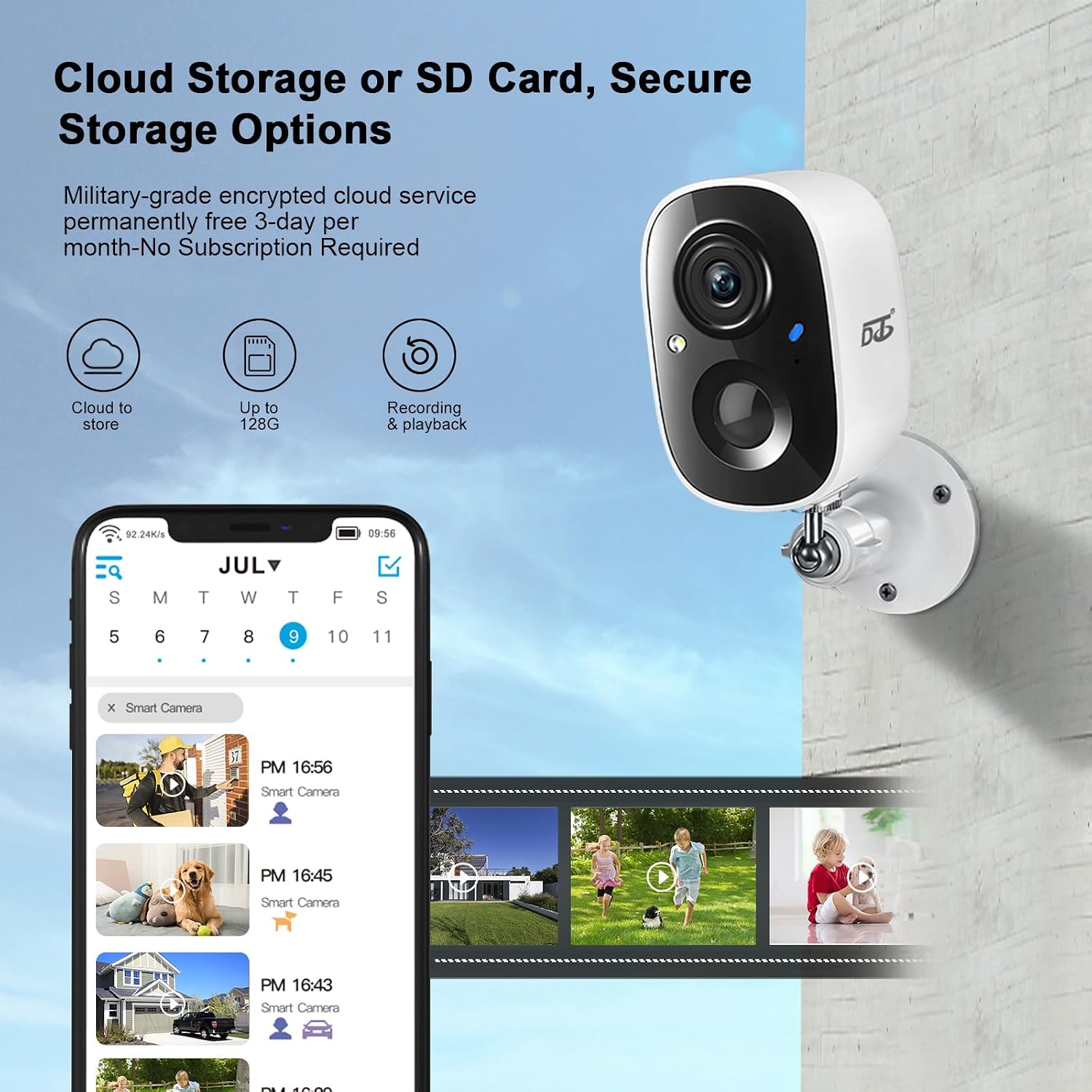 DCT 2Pcs Security Camera Wireless Outdoor, Battery Powered WiFi Surveillance Cameras for Home Security Outside, 2K Color Night Vision AI Motion Detection Siren Alarm Spotlight 2-Way Talk Waterproof