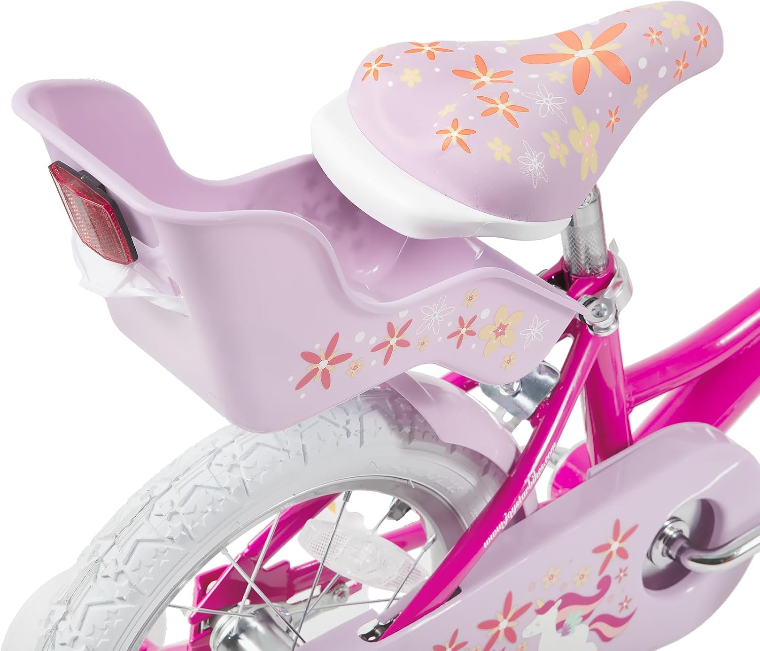 JOYSTAR Unicorn Kids Bike for Girls Ages 2-9 Years Old, 12 14 16 18 Inch Kids Bike with Training Wheels, Doll Seat, Streamers and Basket, Toddler Girl Bicycle, Multiple Colors