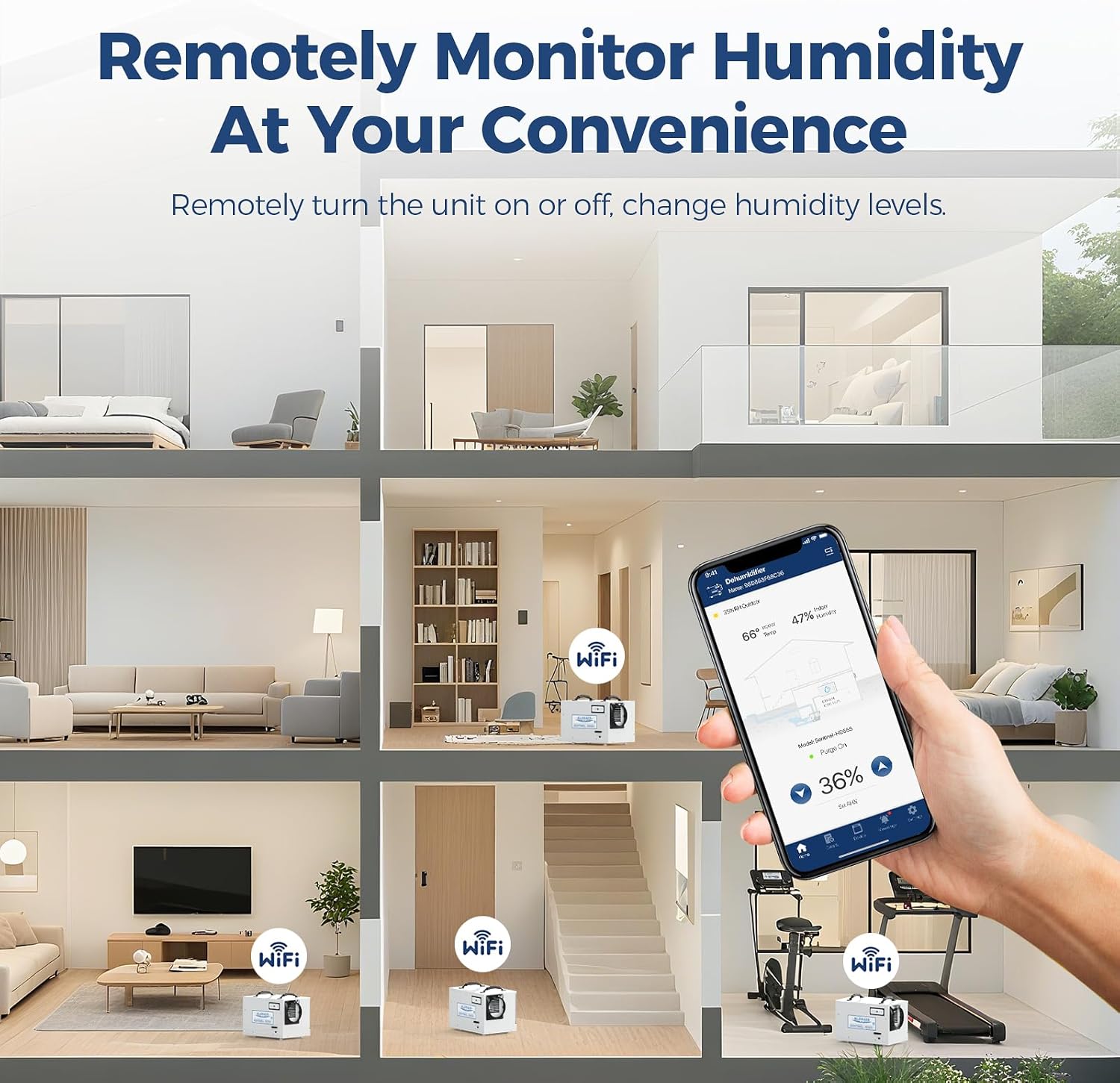 ALORAIR 120 PPD Wi-Fi Dehumidifier for Crawl Space, Basement, and Commercial Use, 2026 Energy Star APP Control, Auto-Defrost Crawlspace Dehumidifiers
