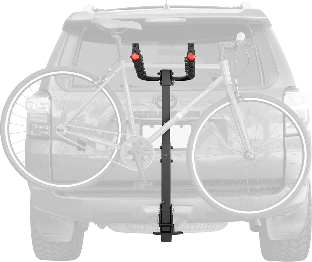 Retrospec Lenox 2-5 Bike Rack Hitch for Car, Truck, SUV - 2in Hitch Mount with Foldable Steel Frame, Anti-Rattle Adapter & Tie Down Straps