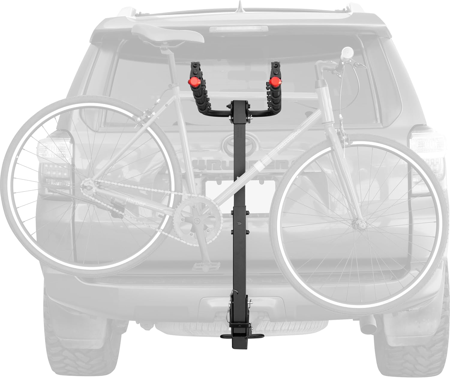 Retrospec Lenox 2-5 Bike Rack Hitch for Car, Truck, SUV - 2in Hitch Mount with Foldable Steel Frame, Anti-Rattle Adapter & Tie Down Straps