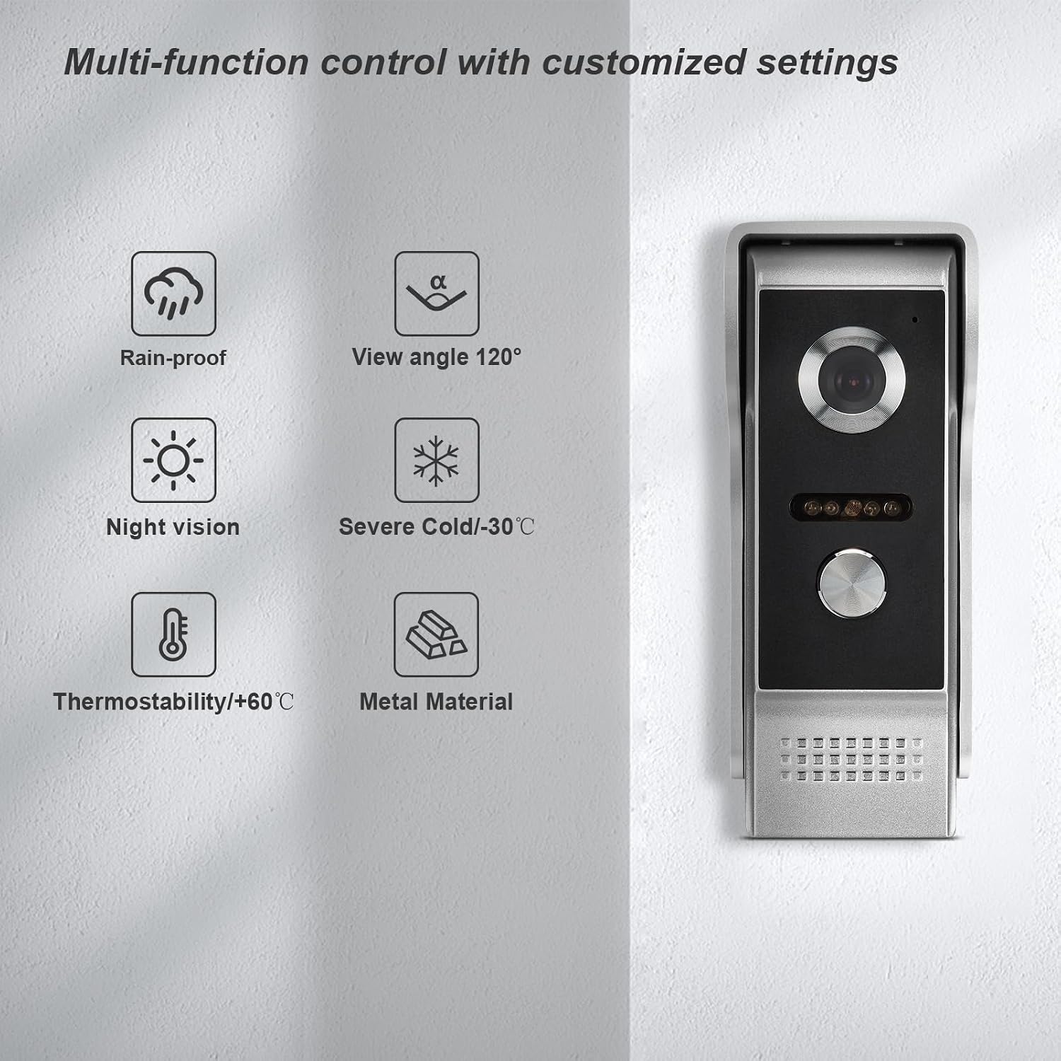 WiFi Wired Video Doorbell System (Wiring Required), 10 Inch High-Definition Monitor +Ring Camera, Support Two-Way Intercom Tuya APP Remote Control & 1080P IR Night Vision for Villa Home Apartment