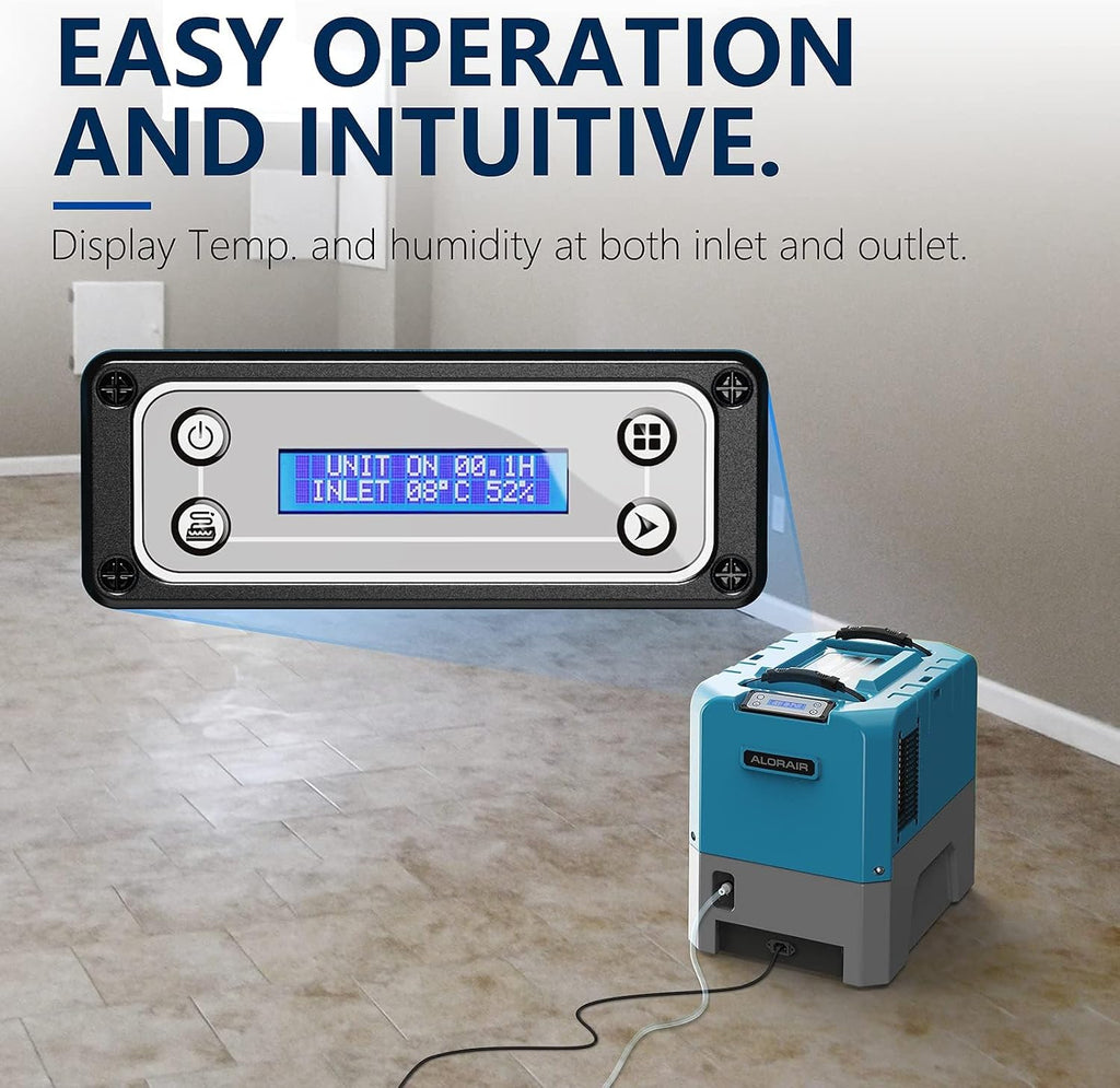 ALORAIR LGR Smart WiFi Commercial Dehumidifier up to 180 PPD (Saturation) with Pump, 5 Years Limited Warranty, Industrial Dehumidifiers, for Garage, Flood Restoration