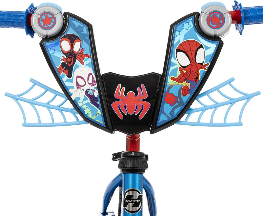 Huffy Disney and Marvel 12/16 Inch Boy's Bike for Kids, Multiple Color Options and Designs Available, Ideal for Ages 3+ Years Old, Removable Training Wheels, Adjustable Seat, Simple Coaster Brake