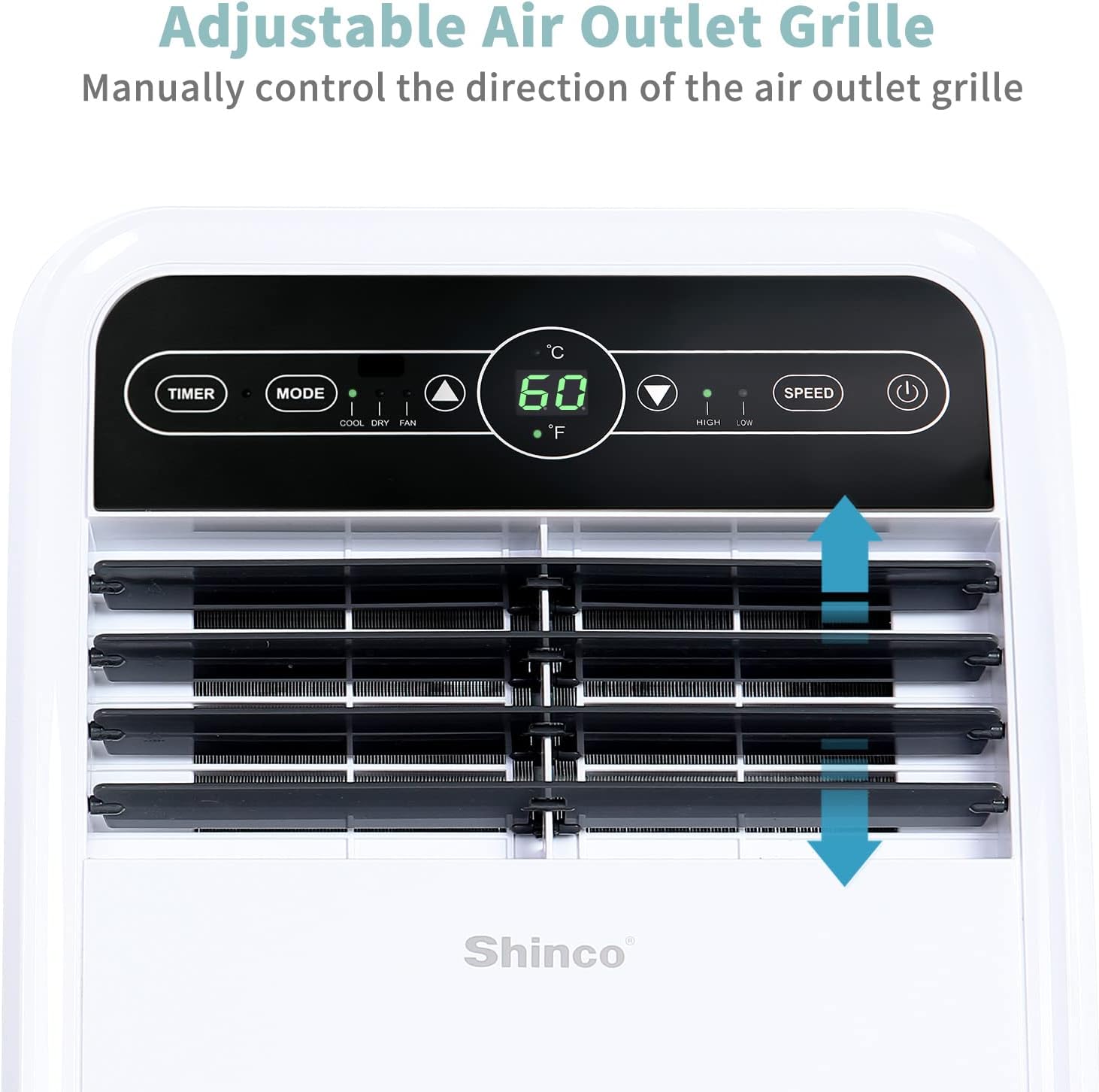 Shinco 8,000 BTU Portable Air Conditioner, AC Unit with Built-in Cool, Dehumidifier & Fan Modes for Room up to 350 sq.ft, Conditioner Remote Control, 24 Hour Timer, Installation Kit