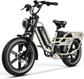 Dual Battery Electric Bike for Adults, 160 Miles Long Range Cargo Ebike with 48V 60AH Removable 2880WH Battery, 1450W Peak Motor Electric Bicycle, 20' x 4' Fat Tire Hydraulic Brakes E Bike