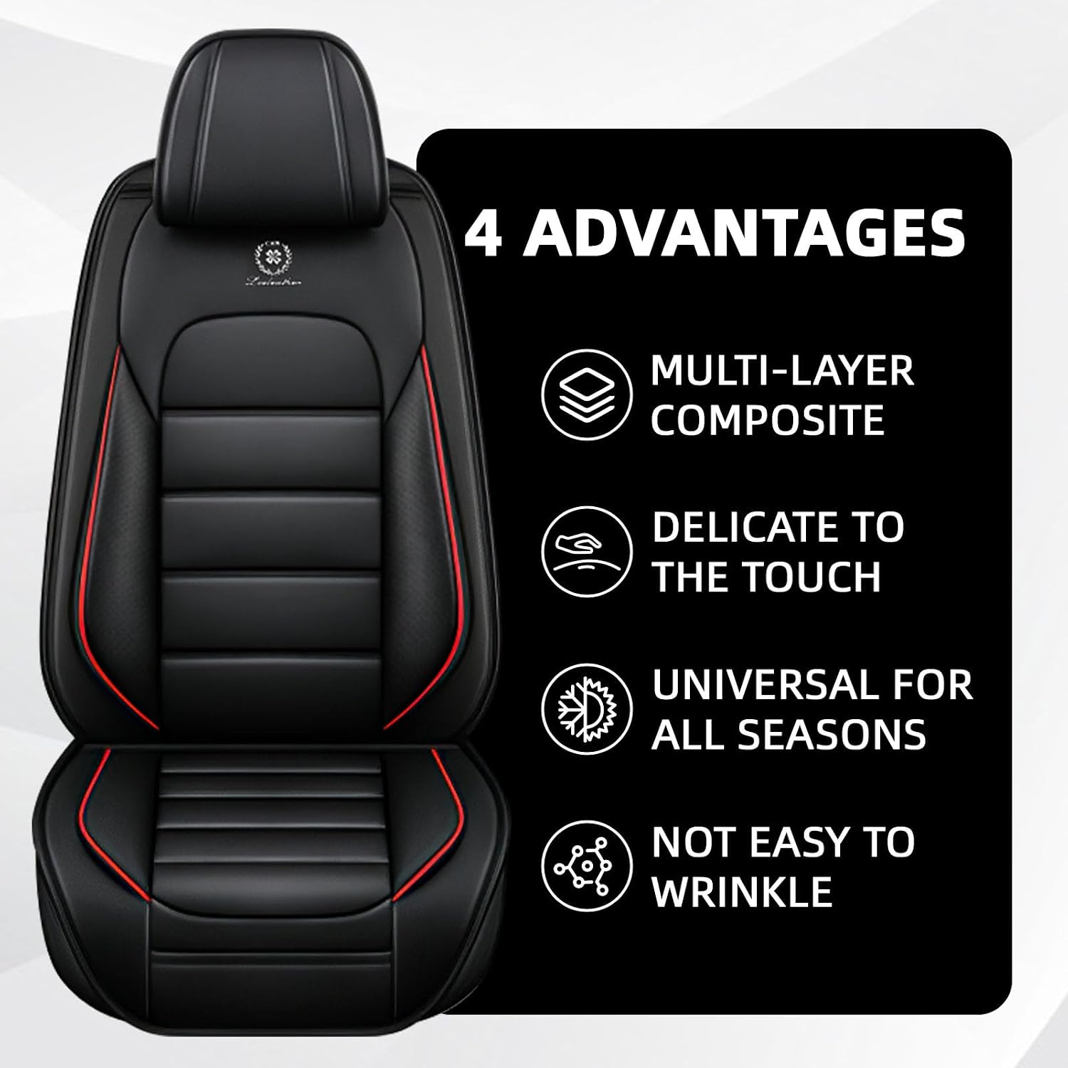 Car Seat Cover Fit for Ford Bronco Sport 2021-2025,Compatible Airbag Non-Slip Waterproof Seat Cover,Car Seat Protector Premium Interior (Standard 5 Seats,Black Red)