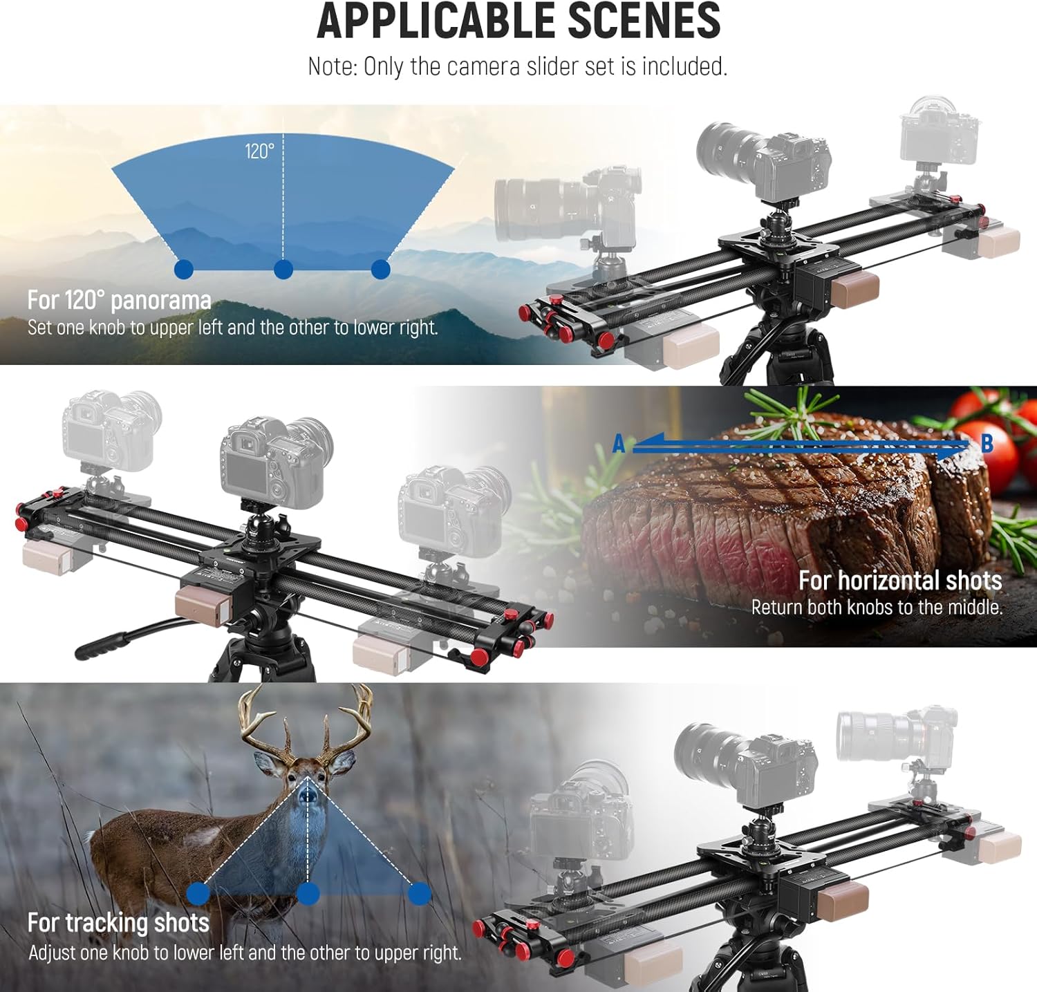 NEEWER 31.5'/80cm Motorized Camera Slider, App Wireless Control DSLR Carbon Fiber Dolly Rail Slider with 4400mAh F750 Battery (Charger Not Included), Support Video Mode, Time Lapse Photography, ER1-80