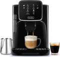 Zulay Kitchen Magia Clasica Automatic Espresso Machine with Built-In Grinder, Touch Panel Coffee Maker, Steam Wand Milk Frother, Adjustable Strength, Self-Cleaning, Black (13' x 17.7' x 9.4')