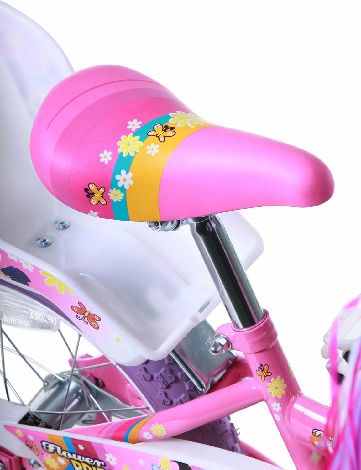 Titan Girls BMX Bike for Kids Ages 4-7, 16-Inch Wheels, 9-Inch Frame, Training Wheels, Toy Seat, Doll Basket, Streamers, First Bike, Princess Bicycle, Gift for Girls | for Kids, Training Wheels, Toy Seat, Doll Basket, Streamers, First Bike