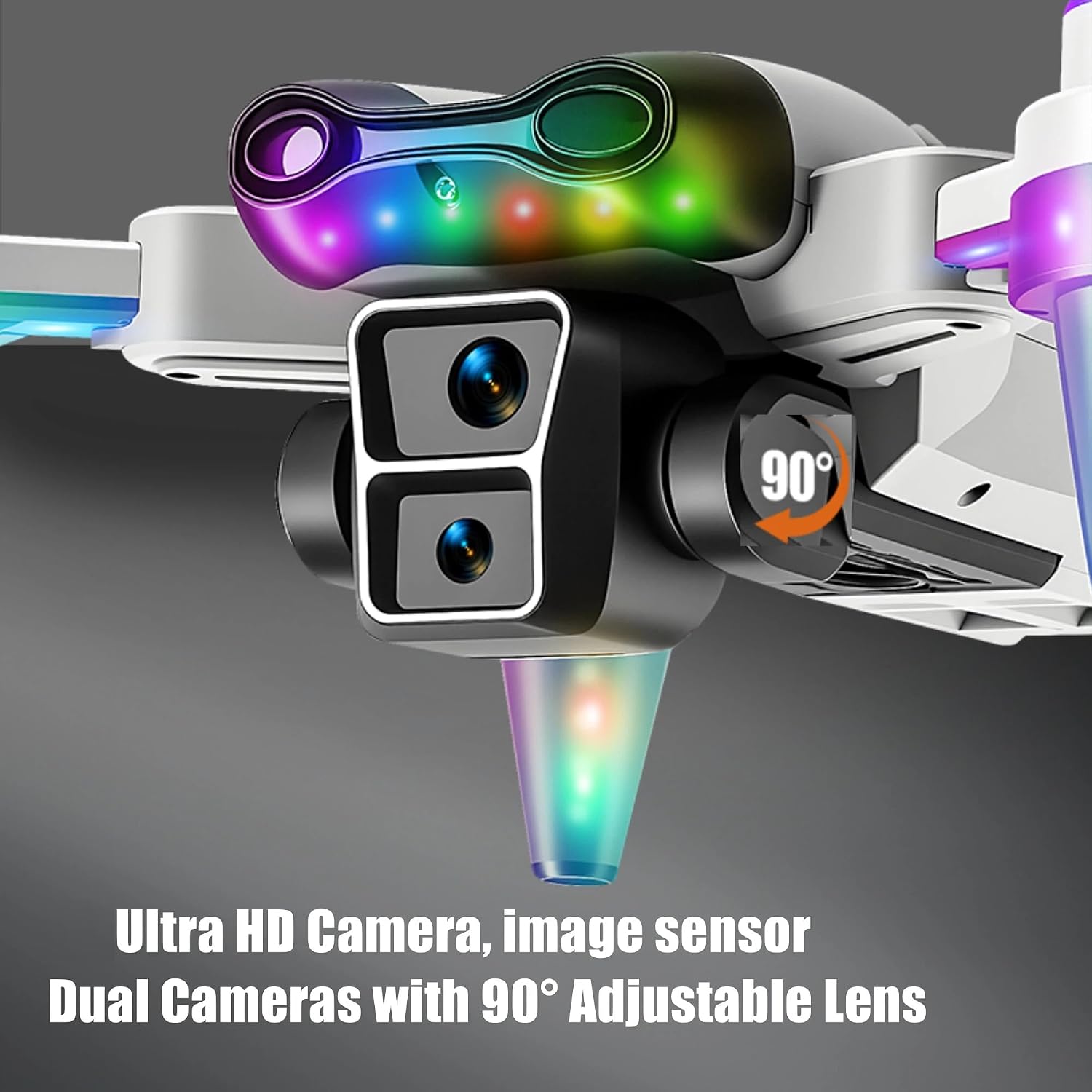 Drones for kids 8-12 with camera – Drone with camera for kids & Beginners, Mini kids drone with Fancy LED Lights, 2.4' Built-In FPV Screen, Dual Batteries, Indoor & Outdoor Toy Gift