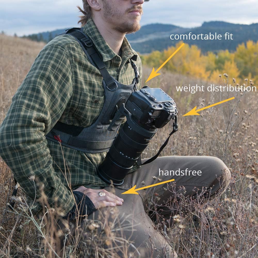 Cotton Carrier CCS G3 Camera Harness System for One Camera, Grey, 1 Camera