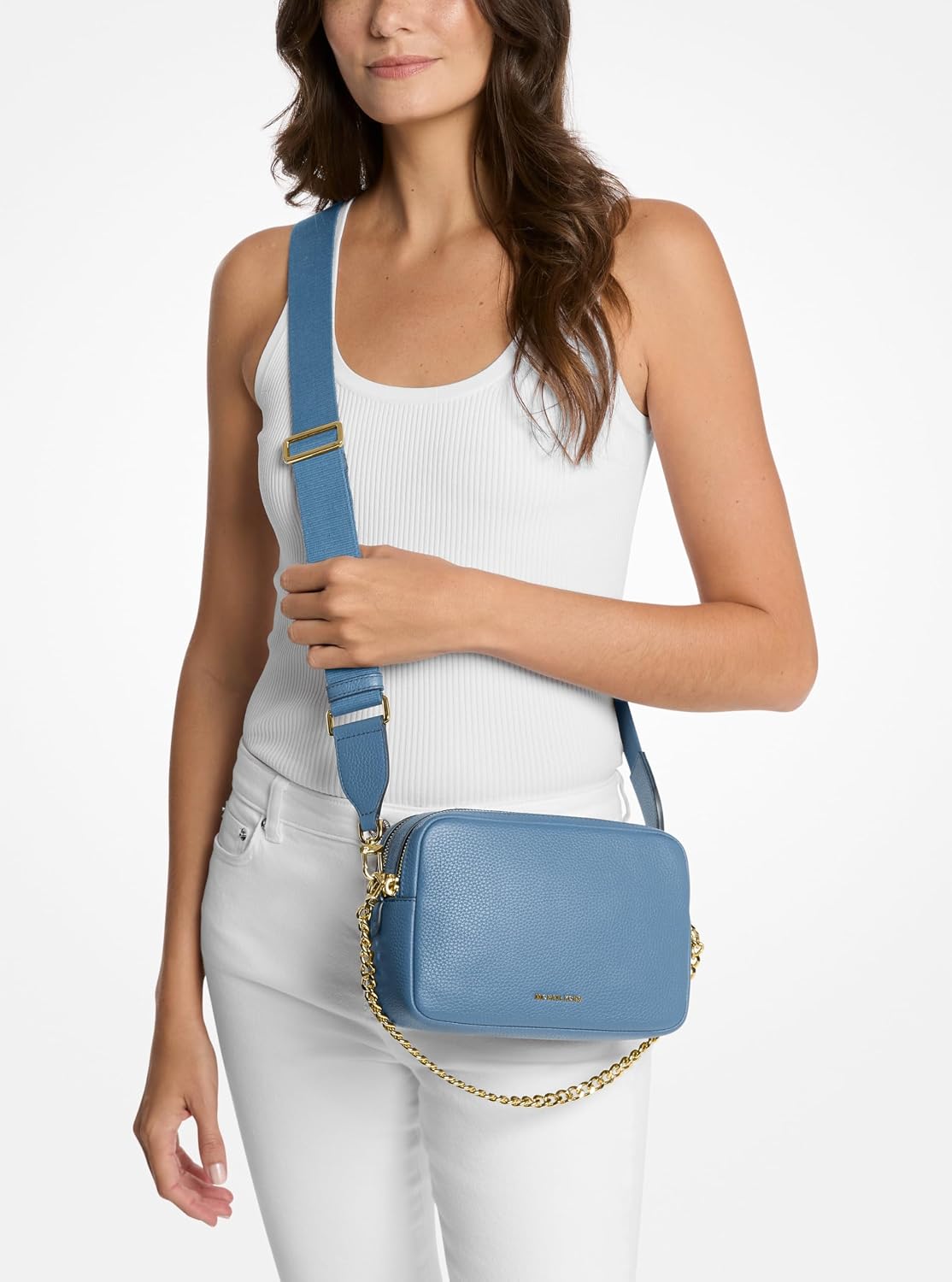 Michael Kors, Womens, Bryant Double Zip Chain Camera Crossbody