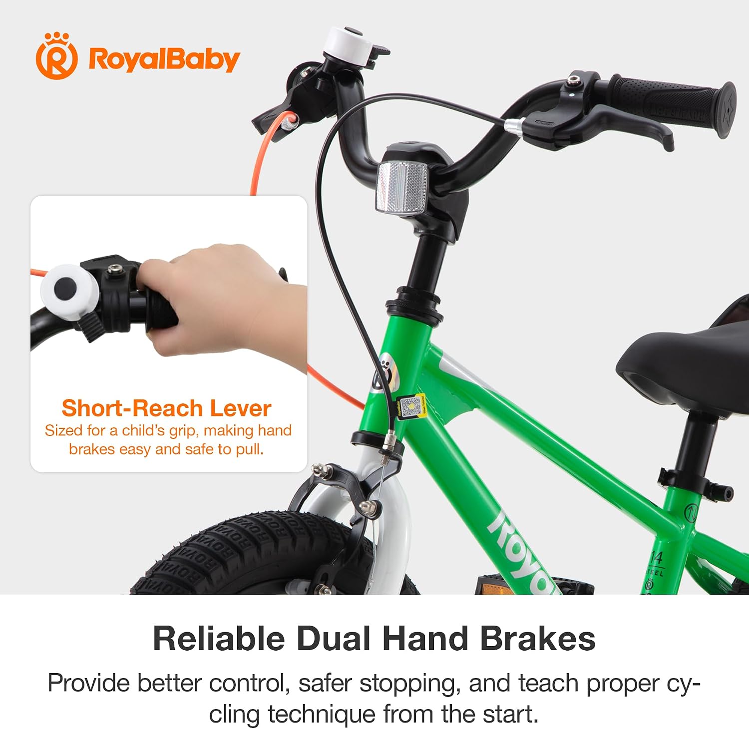 RoyalBaby Kids Bike with Dual Handbrake for Beginners,12 14 16 18 20 Inch Bicycle for Boys & Girls Ages 3-10 Years