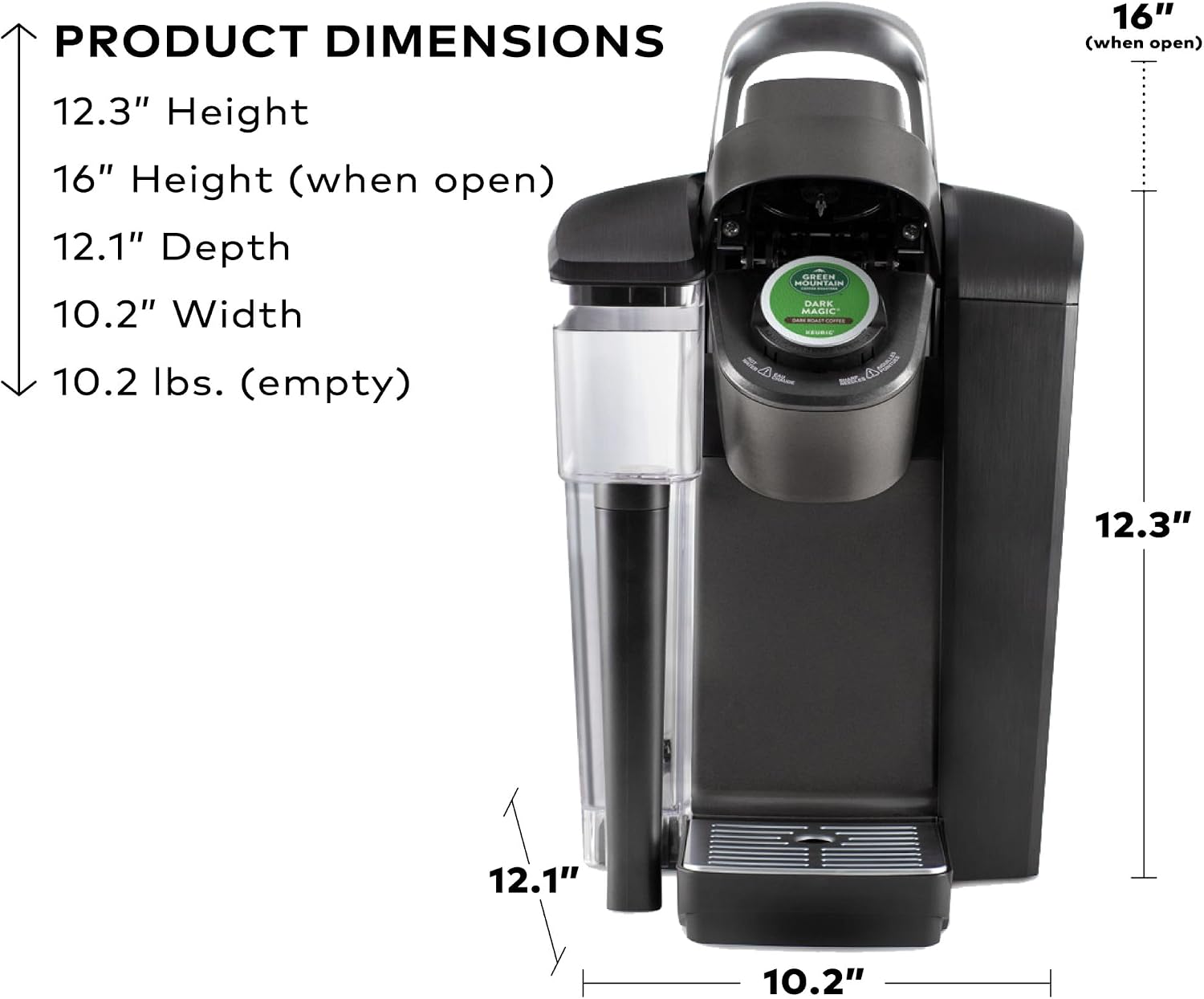 Keurig K-1550 Small Business Single Serve Coffee Maker, 96 oz Water Reservoir, Black