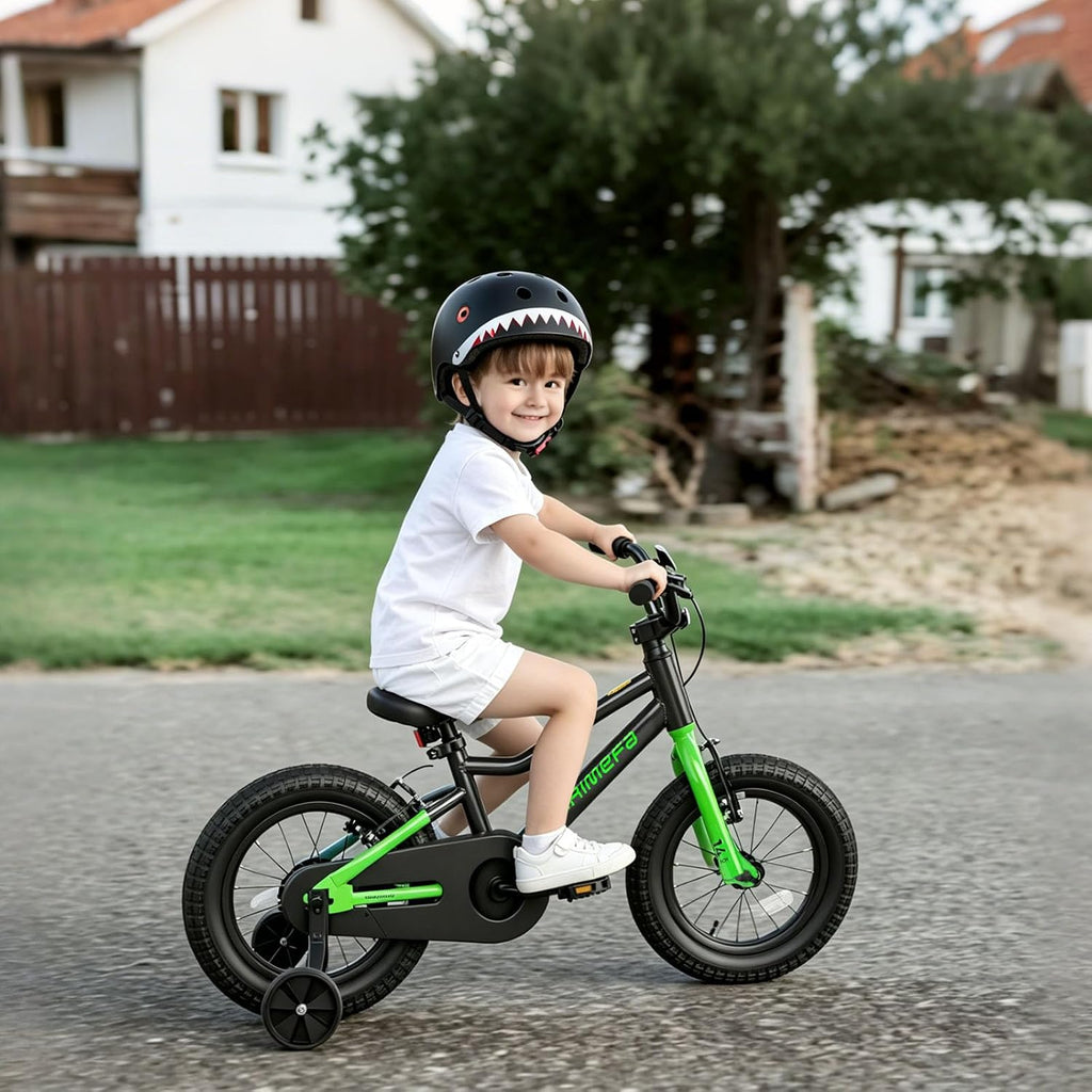 KORIMEFA Kids BMX Bike for 2-8 Years Old, 12 14 16 Inch Coaster Brake Bicycle with Removable Training Wheels, Children Bike for Little Boys & Girls, Rider Height 33-50 Inch
