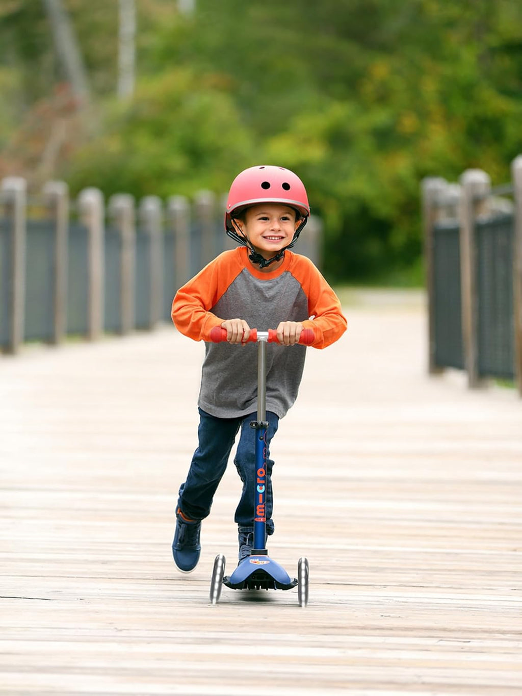 Micro Kickboard | Mini LED Kids Scooter for Ages 2-5 | Children up to 110 lbs | 3 Wheel Lean-to-Steer Design | Adjustable T Bar | Smooth Ride, Motion Activated PU LED Wheels | Swiss Design