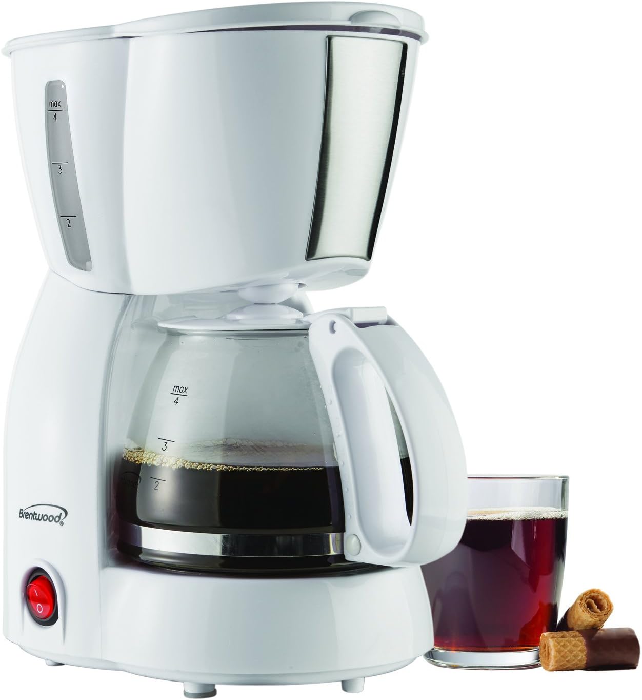 Brentwood 4-Cup Coffee Maker (White) (Pack of 5)
