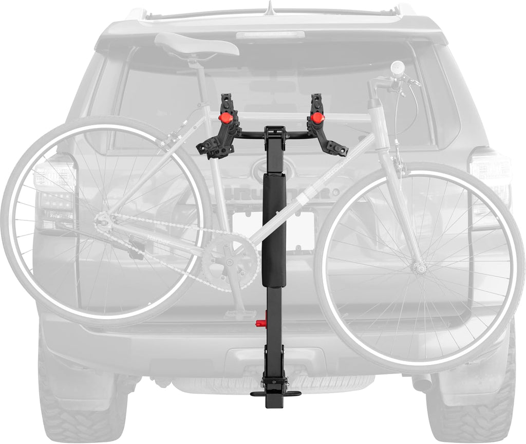 Retrospec Lenox 2-5 Bike Rack Hitch for Car, Truck, SUV - 2in Hitch Mount with Foldable Steel Frame, Anti-Rattle Adapter & Tie Down Straps