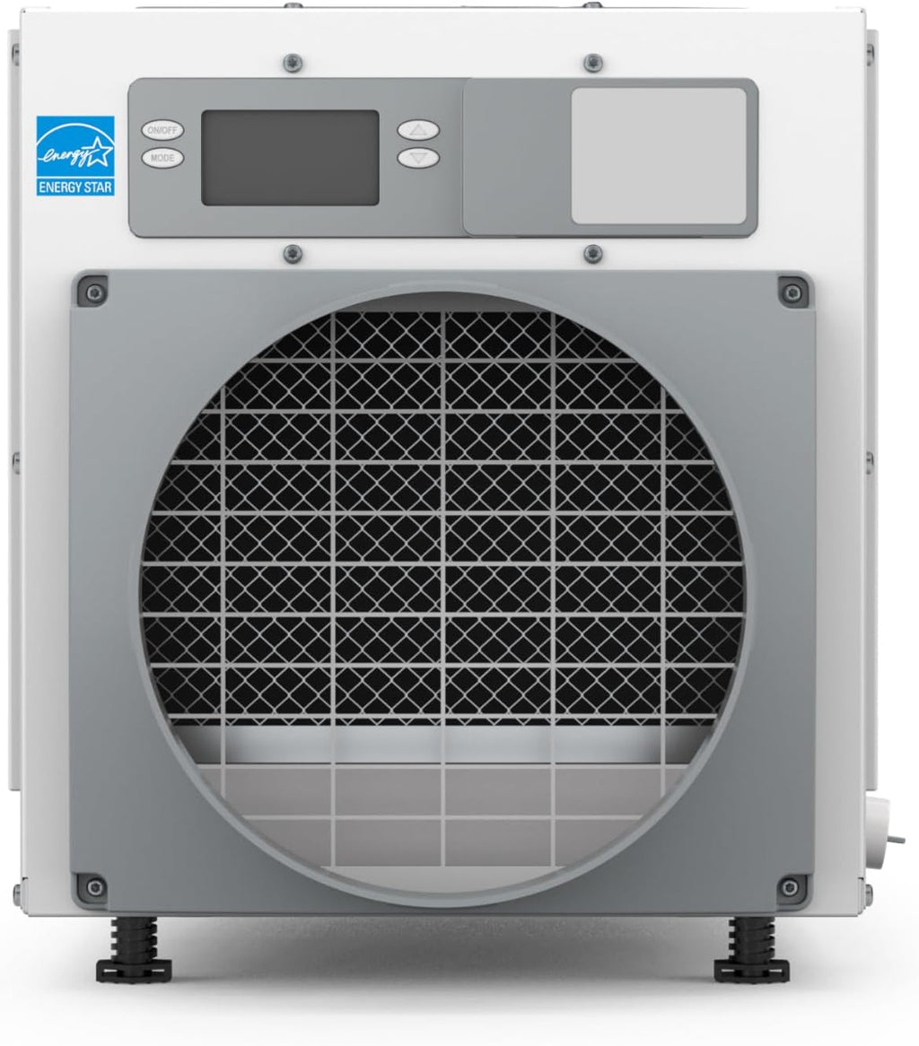AprilAire E080 Whole House Dehumidifier for Basement & Crawl Space – 80-Pint High-Capacity Commercial Dehumidifier for Homes Up to 4,400 Sq. Ft. with Pump, Drain Hose, & Hanging Kit for DIY Install