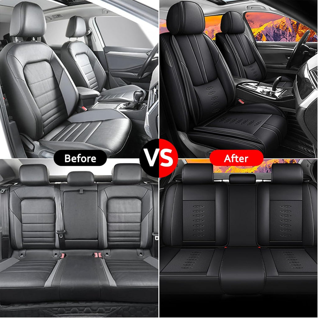 Leather Seat Covers for Mazda CX-50 Hybrid 2025,Premium Car Seat Covers Full Set,Waterproof Car Seat Protectors with Airbag,Comfort Interior Cover Seats for Cars(Black)