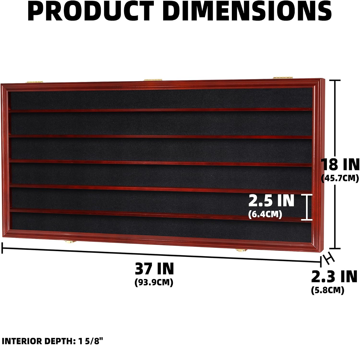 DisplayGifts Block Toy Minifigures Miniatures Display Case Frame Wall Cabinet Stand 200 Toys Dust Protection, Shelves alos Compatible with 1:64 Scale hot Small Toy Wheels - Mahogany Finish