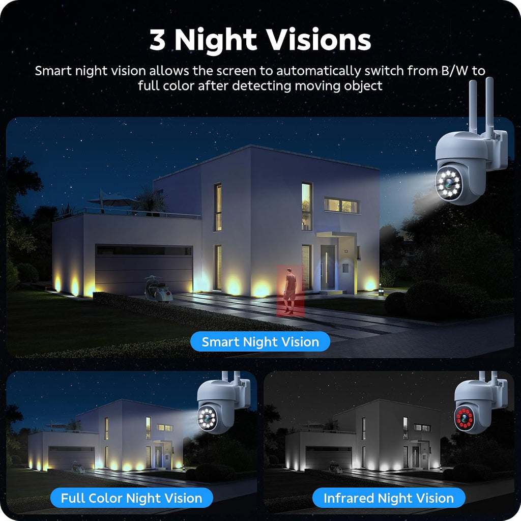 CAMCAMP 16 channel Security Camera System Wireless Cameras for home Security, 360° Auto Tracking, Pan & Tilt App Control, Two-Way Audio, 3 Night Vision, 4K NVR w/ 500GB, CCTV Surveillance Kit(16, CAM)
