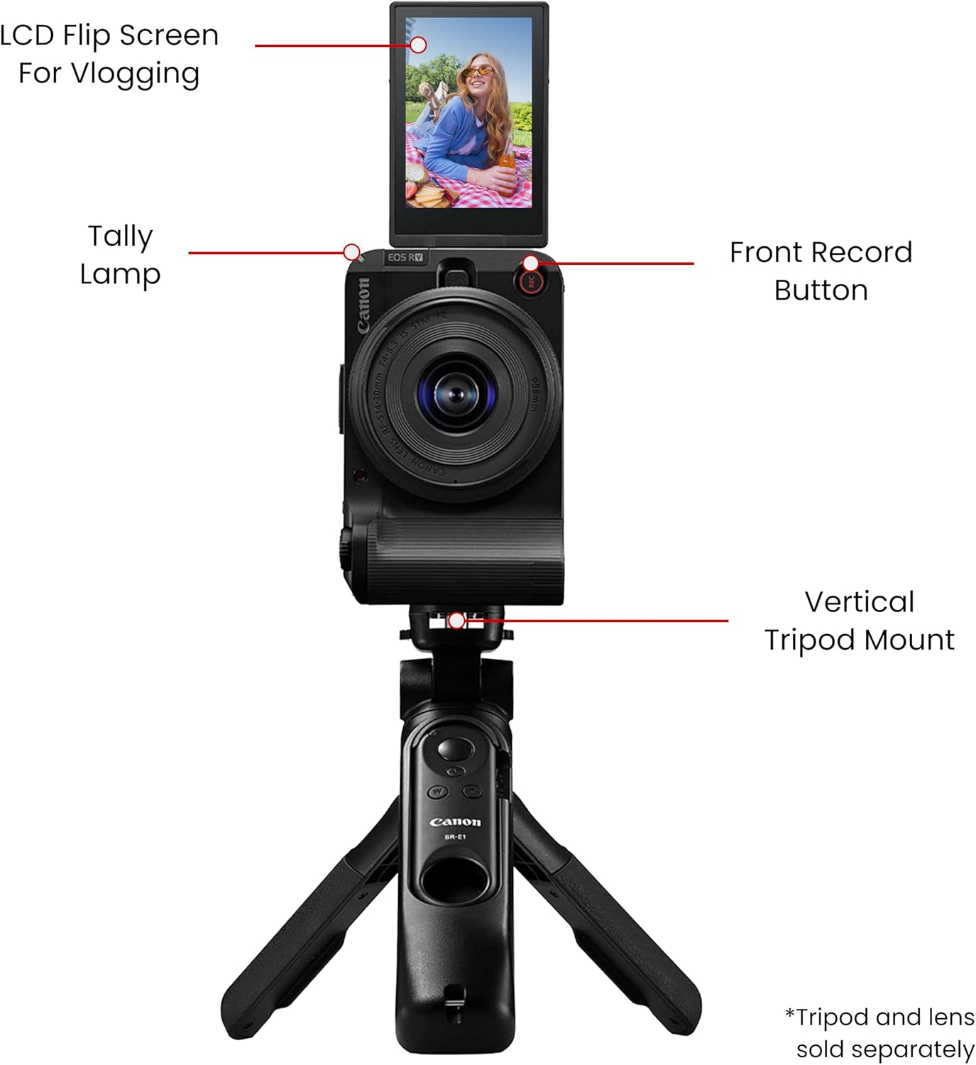 Canon EOS R50 V Mirrorless Camera (Body Only) – APS-C Digital Camera, Flip Screen 4K Video, Interchangeable Lens Camera for Vlogging, Content Creation, Streaming, Filming, Podcasts, TikTok