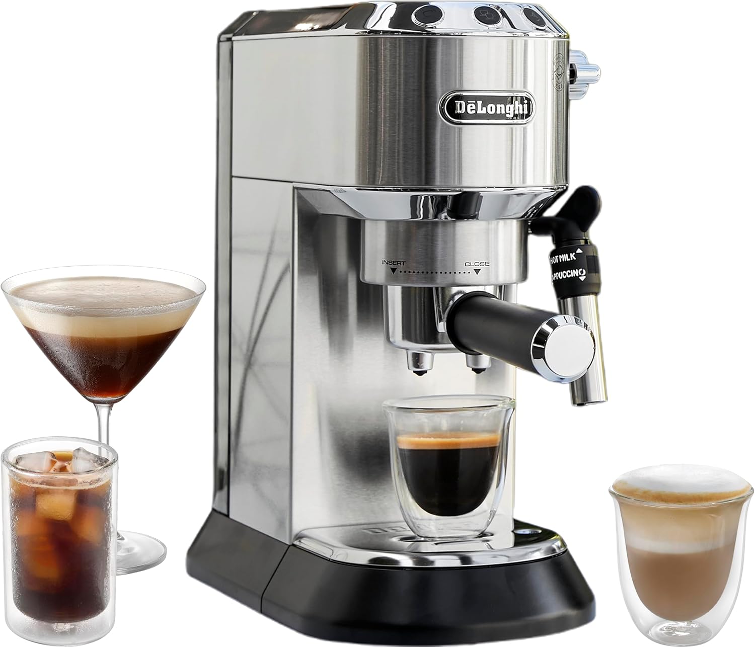 De'Longhi EC685M Dedica Deluxe Automatic Espresso Machine,35 oz, 1, Metallic