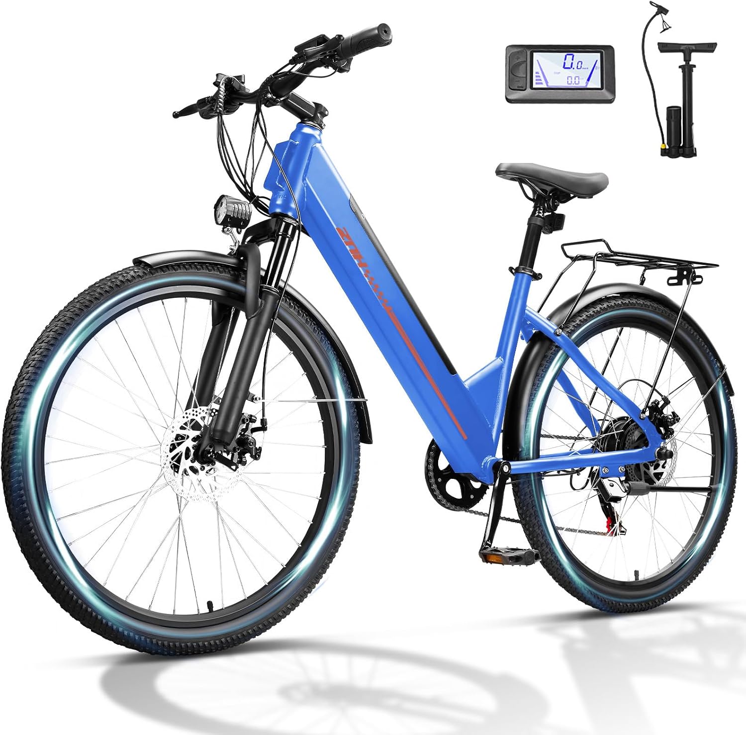 ZNH Electric Bike for Adults, 1000W Peak Motor 28MPH Mountain Ebike, 48V 13Ah Removable Battery Up to 65 Miles, 26' Electric Bicycle with 21-Speed Gear & Front Suspension, UL 2849 Certified