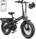 Heybike Mars 2.0/3.0 Foldable Electric Bike, UL2849 Certified, 70+Miles Long Range, 1400W/1800W Peak Motor 32MPH, 624WH Removable Battery, 20'*4 Fat Tire Ebike for Snow, Commute, Full Suspension
