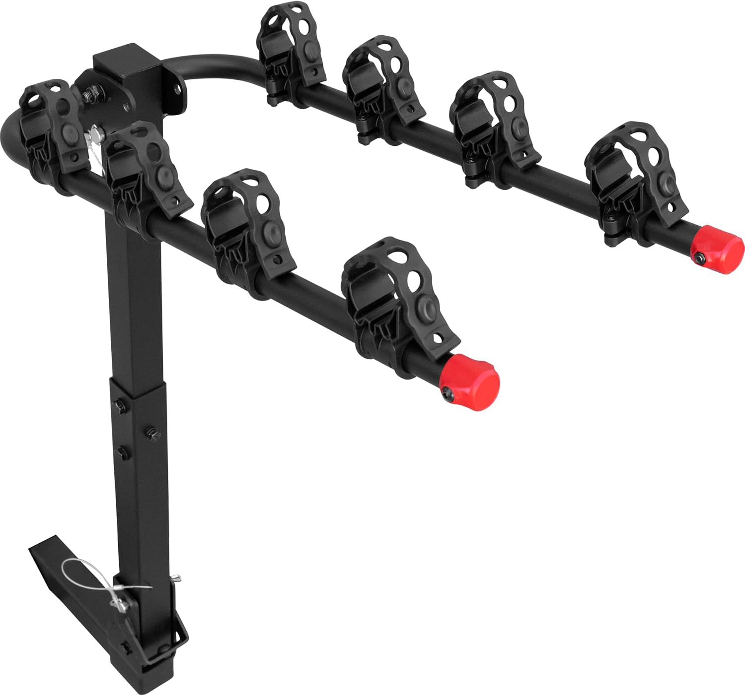 Retrospec Lenox 2-5 Bike Rack Hitch for Car, Truck, SUV - 2in Hitch Mount with Foldable Steel Frame, Anti-Rattle Adapter & Tie Down Straps