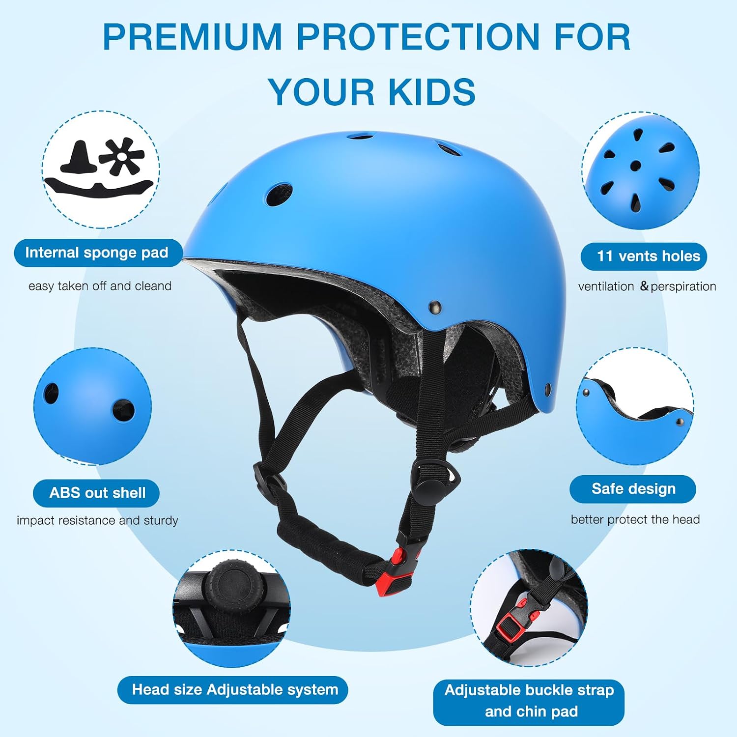 Kingdder 6 Pack Kids Bike Helmets Bulk, CPSC Certified Toddler Helmet Multi-Color Adjustable Safety for Boys Girls Ages 3-8, Child Bicycle Skateboard Scooter Roller Skating Outdoor Sports