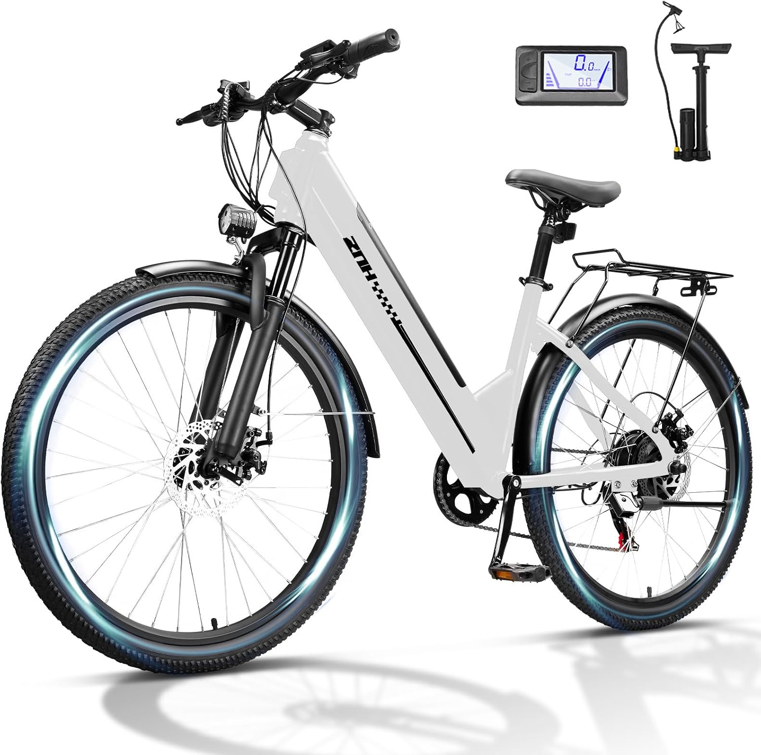 ZNH Electric Bike for Adults, 1000W Peak Motor 28MPH Mountain Ebike, 48V 13Ah Removable Battery Up to 65 Miles, 26' Electric Bicycle with 21-Speed Gear & Front Suspension, UL 2849 Certified
