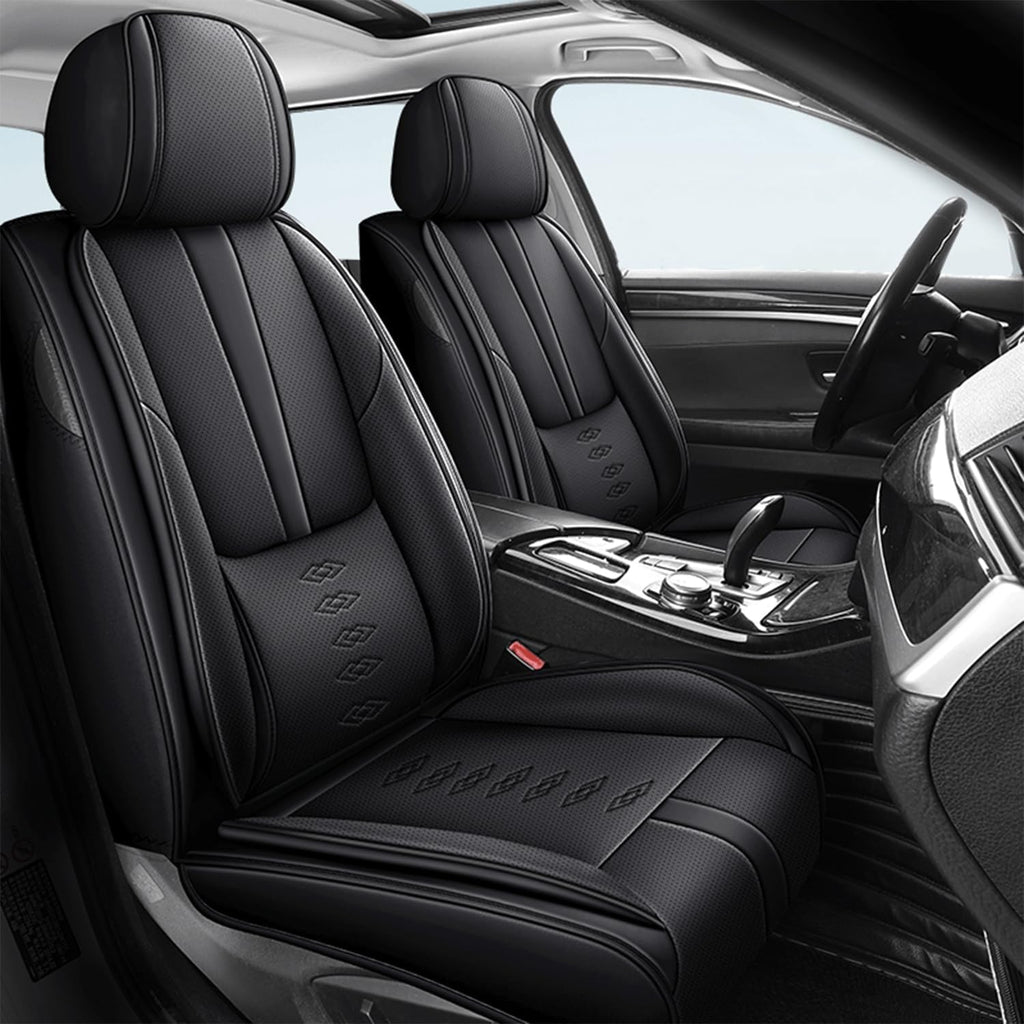 Car Seat Covers for Flex,for Ford Flex 2009-2019,Leather Front Seat Covers,Airbag-Compatible Car Seat Protectors,Waterproof Seat Cover for Cars(Black,2PCS Only)